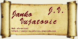 Janko Vujatović vizit kartica